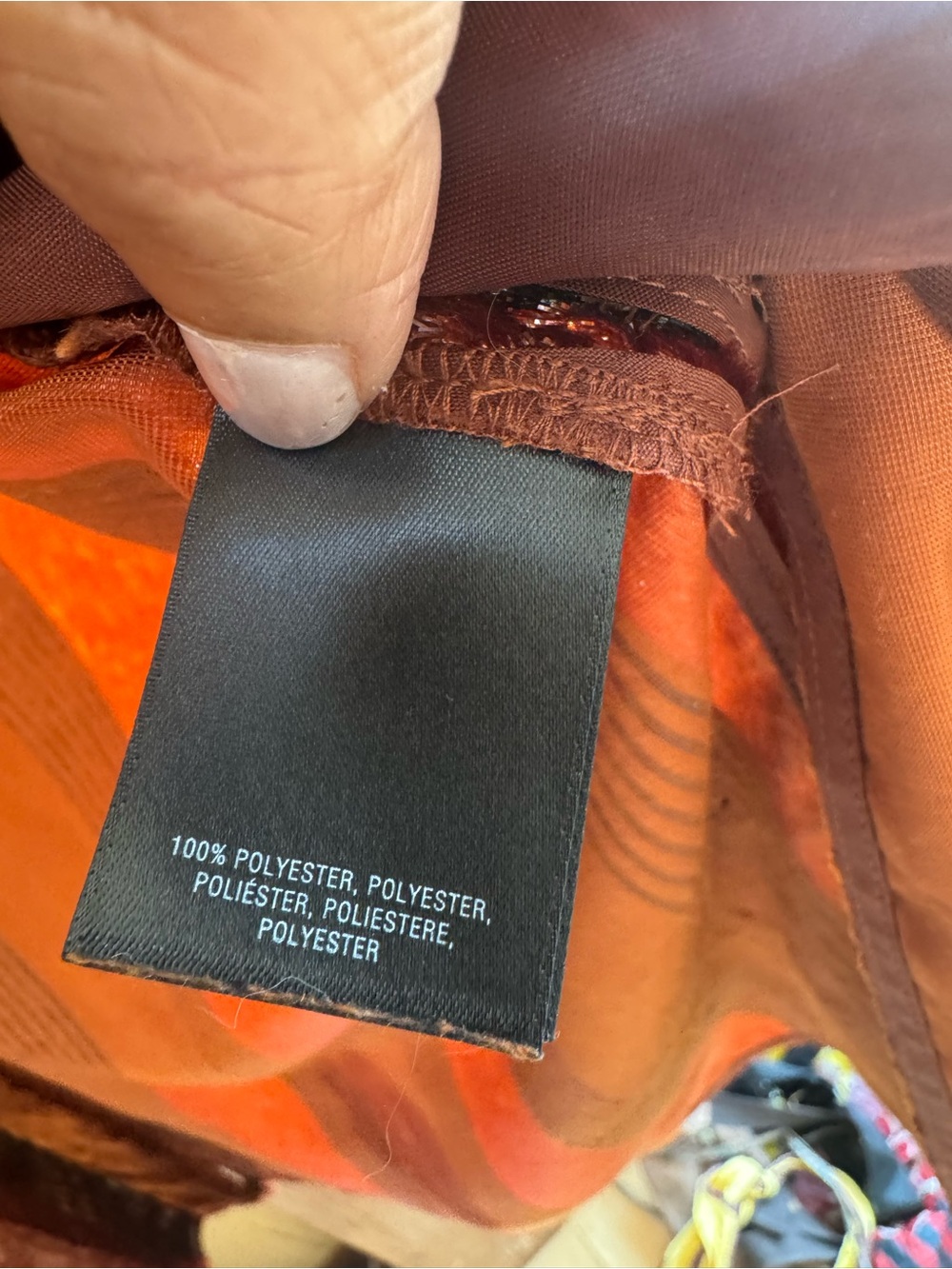 Anthropologie Rust Brown Striped Velvet Duster/Kimono w/ Pockets - Picture 9 of 13
